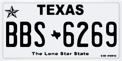 TX license plate BBS6269