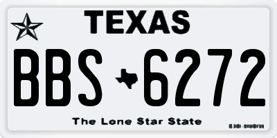TX license plate BBS6272