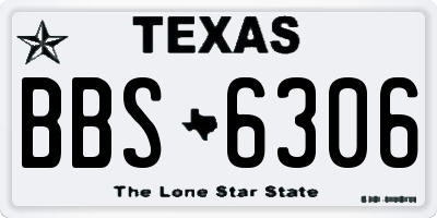 TX license plate BBS6306