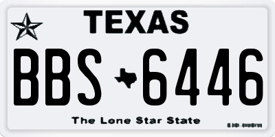 TX license plate BBS6446