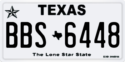 TX license plate BBS6448