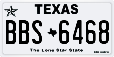 TX license plate BBS6468