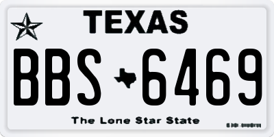 TX license plate BBS6469