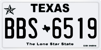 TX license plate BBS6519