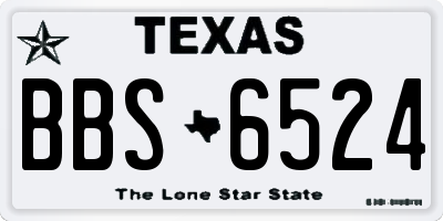TX license plate BBS6524