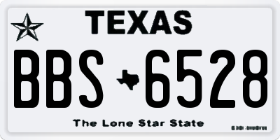 TX license plate BBS6528