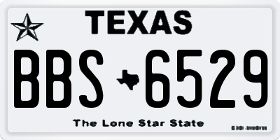 TX license plate BBS6529