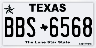 TX license plate BBS6568