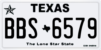 TX license plate BBS6579
