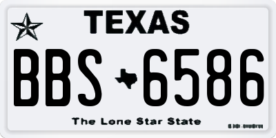 TX license plate BBS6586
