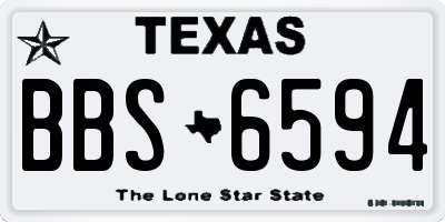 TX license plate BBS6594
