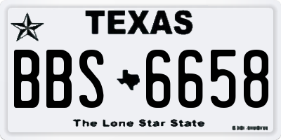 TX license plate BBS6658