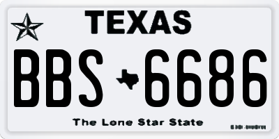 TX license plate BBS6686