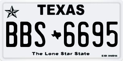 TX license plate BBS6695