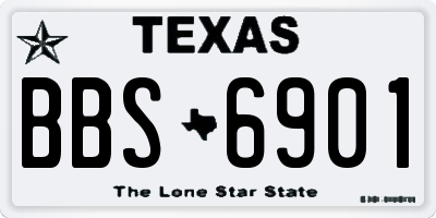 TX license plate BBS6901