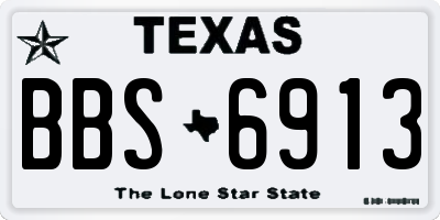 TX license plate BBS6913