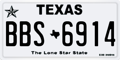 TX license plate BBS6914