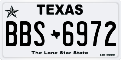 TX license plate BBS6972