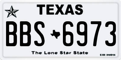 TX license plate BBS6973