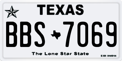 TX license plate BBS7069