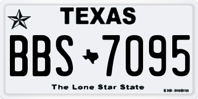 TX license plate BBS7095