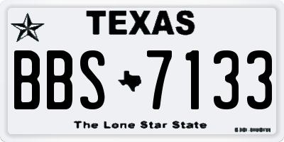 TX license plate BBS7133