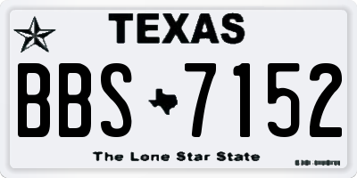 TX license plate BBS7152