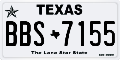 TX license plate BBS7155