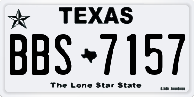 TX license plate BBS7157