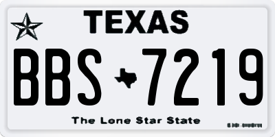 TX license plate BBS7219