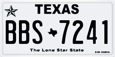 TX license plate BBS7241
