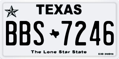 TX license plate BBS7246
