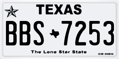 TX license plate BBS7253