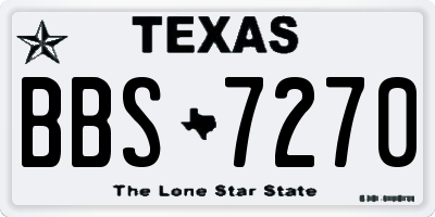 TX license plate BBS7270