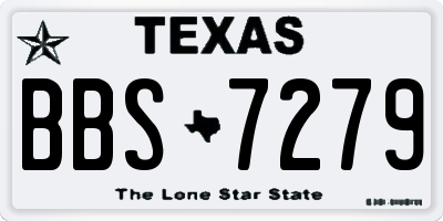 TX license plate BBS7279