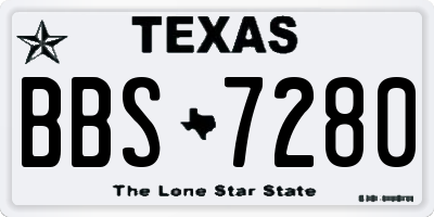 TX license plate BBS7280