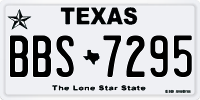 TX license plate BBS7295