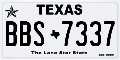 TX license plate BBS7337