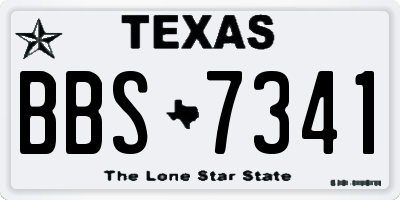 TX license plate BBS7341