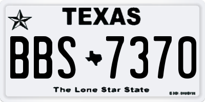 TX license plate BBS7370