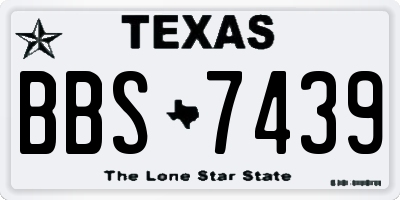TX license plate BBS7439