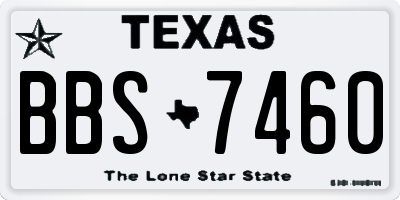 TX license plate BBS7460