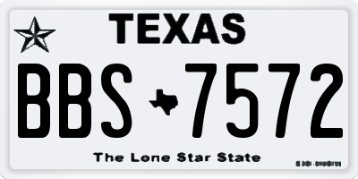 TX license plate BBS7572