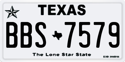 TX license plate BBS7579