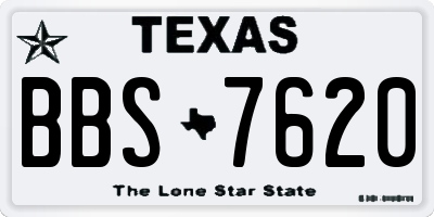 TX license plate BBS7620