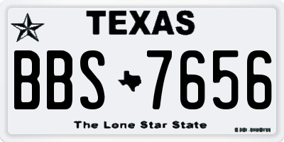 TX license plate BBS7656