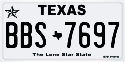 TX license plate BBS7697