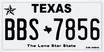 TX license plate BBS7856