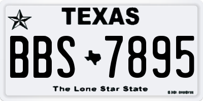 TX license plate BBS7895