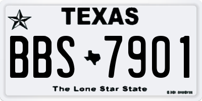 TX license plate BBS7901